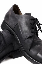 画像をギャラリービューアに読み込む, BORIS BIDJAN SABERI HORSE CULATTA SKIN DERBY SHOES / OBJECT DYED AND HAND-TREATED &quot;SHOE2.1&quot; (BLACK)