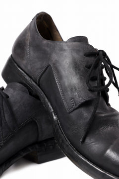 画像をギャラリービューアに読み込む, BORIS BIDJAN SABERI HORSE CULATTA SKIN DERBY SHOES / OBJECT DYED AND HAND-TREATED "SHOE2.1" (BLACK)