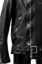 画像をギャラリービューアに読み込む, ISAMU KATAYAMA BACKLASH DOUBLE RIDERS JACKET "RELAX" / GARMENT WASHED JP CALF (BLACK)