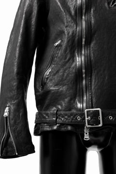 画像をギャラリービューアに読み込む, ISAMU KATAYAMA BACKLASH DOUBLE RIDERS JACKET &quot;RELAX&quot; / GARMENT WASHED JP CALF (BLACK)