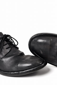 画像をギャラリービューアに読み込む, BORIS BIDJAN SABERI HORSE CULATTA SKIN DERBY SHOES / OBJECT DYED AND HAND-TREATED &quot;SHOE2.1&quot; (BLACK)