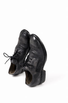 画像をギャラリービューアに読み込む, BORIS BIDJAN SABERI HORSE CULATTA SKIN DERBY SHOES / OBJECT DYED AND HAND-TREATED &quot;SHOE2.1&quot; (BLACK)