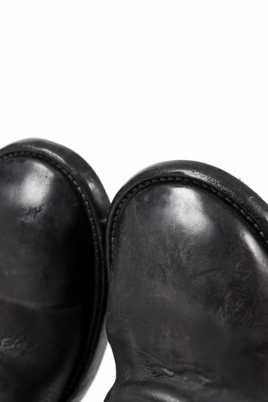 画像をギャラリービューアに読み込む, BORIS BIDJAN SABERI HORSE CULATTA SKIN DERBY SHOES / OBJECT DYED AND HAND-TREATED "SHOE2.1" (BLACK)