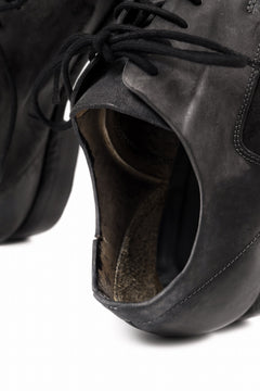 画像をギャラリービューアに読み込む, BORIS BIDJAN SABERI HORSE CULATTA SKIN DERBY SHOES / OBJECT DYED AND HAND-TREATED "SHOE2.1" (BLACK)