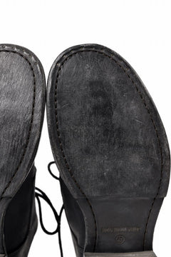 画像をギャラリービューアに読み込む, BORIS BIDJAN SABERI HORSE CULATTA SKIN DERBY SHOES / OBJECT DYED AND HAND-TREATED "SHOE2.1" (BLACK)