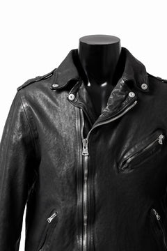画像をギャラリービューアに読み込む, ISAMU KATAYAMA BACKLASH DOUBLE RIDERS JACKET "RELAX" / GARMENT WASHED JP CALF (BLACK)