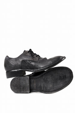画像をギャラリービューアに読み込む, BORIS BIDJAN SABERI HORSE CULATTA SKIN DERBY SHOES / OBJECT DYED AND HAND-TREATED "SHOE2.1" (BLACK)