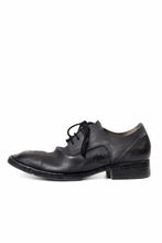 画像をギャラリービューアに読み込む, BORIS BIDJAN SABERI HORSE CULATTA SKIN DERBY SHOES / OBJECT DYED AND HAND-TREATED "SHOE2.1" (BLACK)