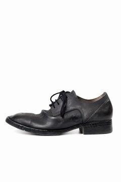 画像をギャラリービューアに読み込む, BORIS BIDJAN SABERI HORSE CULATTA SKIN DERBY SHOES / OBJECT DYED AND HAND-TREATED &quot;SHOE2.1&quot; (BLACK)