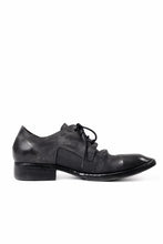 画像をギャラリービューアに読み込む, BORIS BIDJAN SABERI HORSE CULATTA SKIN DERBY SHOES / OBJECT DYED AND HAND-TREATED &quot;SHOE2.1&quot; (BLACK)