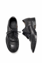 画像をギャラリービューアに読み込む, BORIS BIDJAN SABERI HORSE CULATTA SKIN DERBY SHOES / OBJECT DYED AND HAND-TREATED &quot;SHOE2.1&quot; (BLACK)