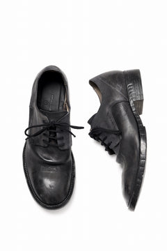 画像をギャラリービューアに読み込む, BORIS BIDJAN SABERI HORSE CULATTA SKIN DERBY SHOES / OBJECT DYED AND HAND-TREATED "SHOE2.1" (BLACK)