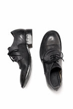 画像をギャラリービューアに読み込む, BORIS BIDJAN SABERI HORSE CULATTA SKIN DERBY SHOES / OBJECT DYED AND HAND-TREATED &quot;SHOE2.1&quot; (BLACK)