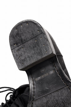 画像をギャラリービューアに読み込む, BORIS BIDJAN SABERI HORSE CULATTA SKIN DERBY SHOES / OBJECT DYED AND HAND-TREATED "SHOE2.1" (BLACK)