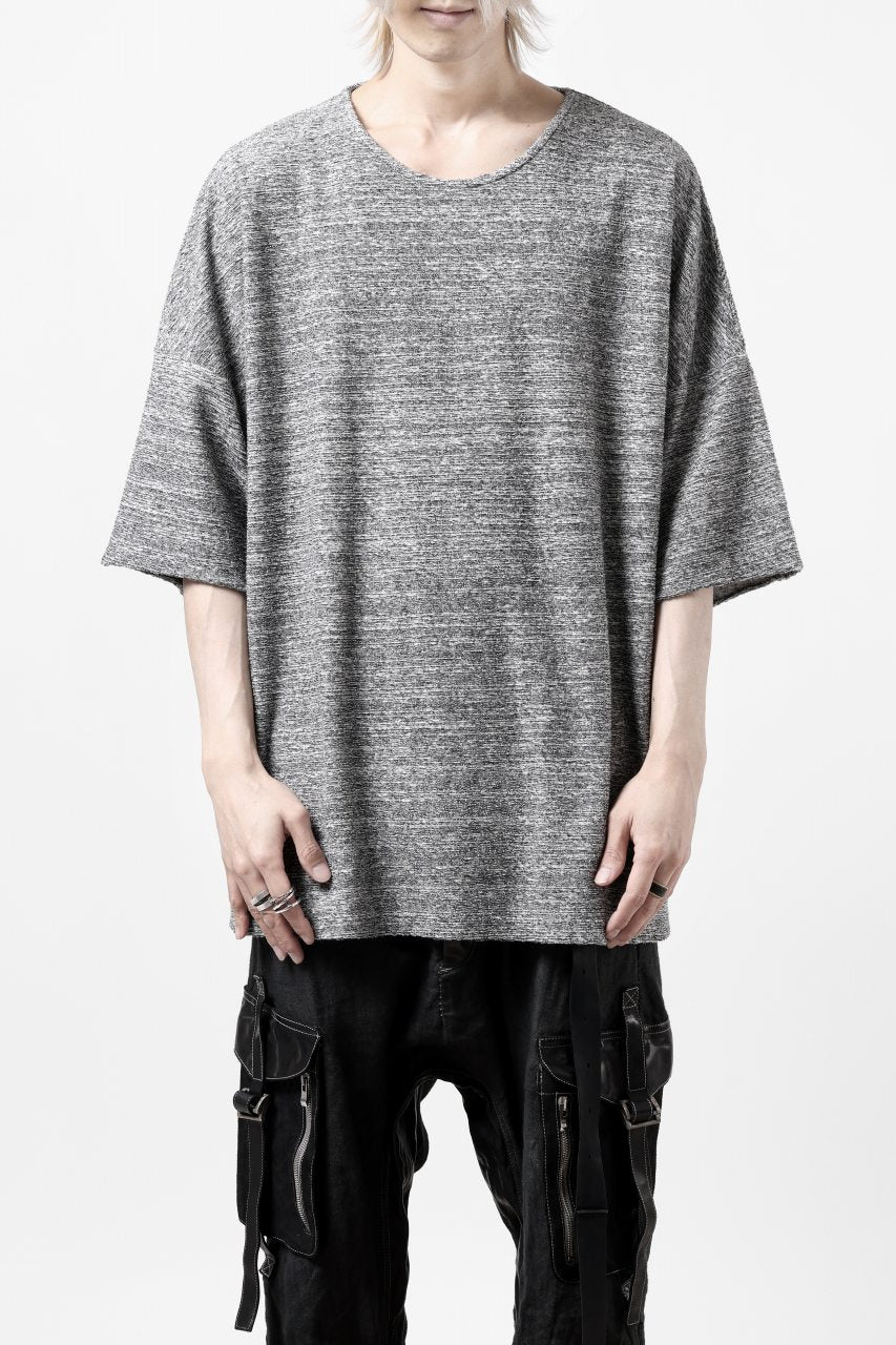 Load image into Gallery viewer, ISAMU KATAYAMA BACKLASH RANDOM PILE FABRIC SHORT SLEEVE CUT & SEWN (GREY)