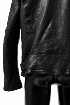 画像をギャラリービューアに読み込む, ISAMU KATAYAMA BACKLASH DOUBLE RIDERS JACKET "RELAX" / GARMENT WASHED JP CALF (BLACK)