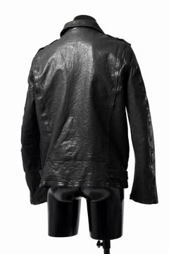 画像をギャラリービューアに読み込む, ISAMU KATAYAMA BACKLASH DOUBLE RIDERS JACKET "RELAX" / GARMENT WASHED JP CALF (BLACK)