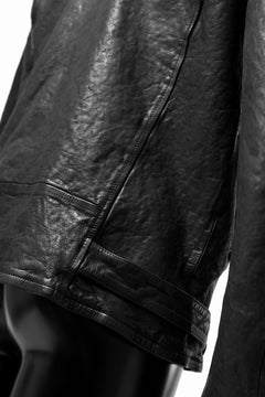 画像をギャラリービューアに読み込む, ISAMU KATAYAMA BACKLASH DOUBLE RIDERS JACKET "RELAX" / GARMENT WASHED JP CALF (BLACK)