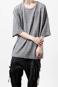 Load image into Gallery viewer, ISAMU KATAYAMA BACKLASH RANDOM PILE FABRIC SHORT SLEEVE CUT & SEWN (GREY)