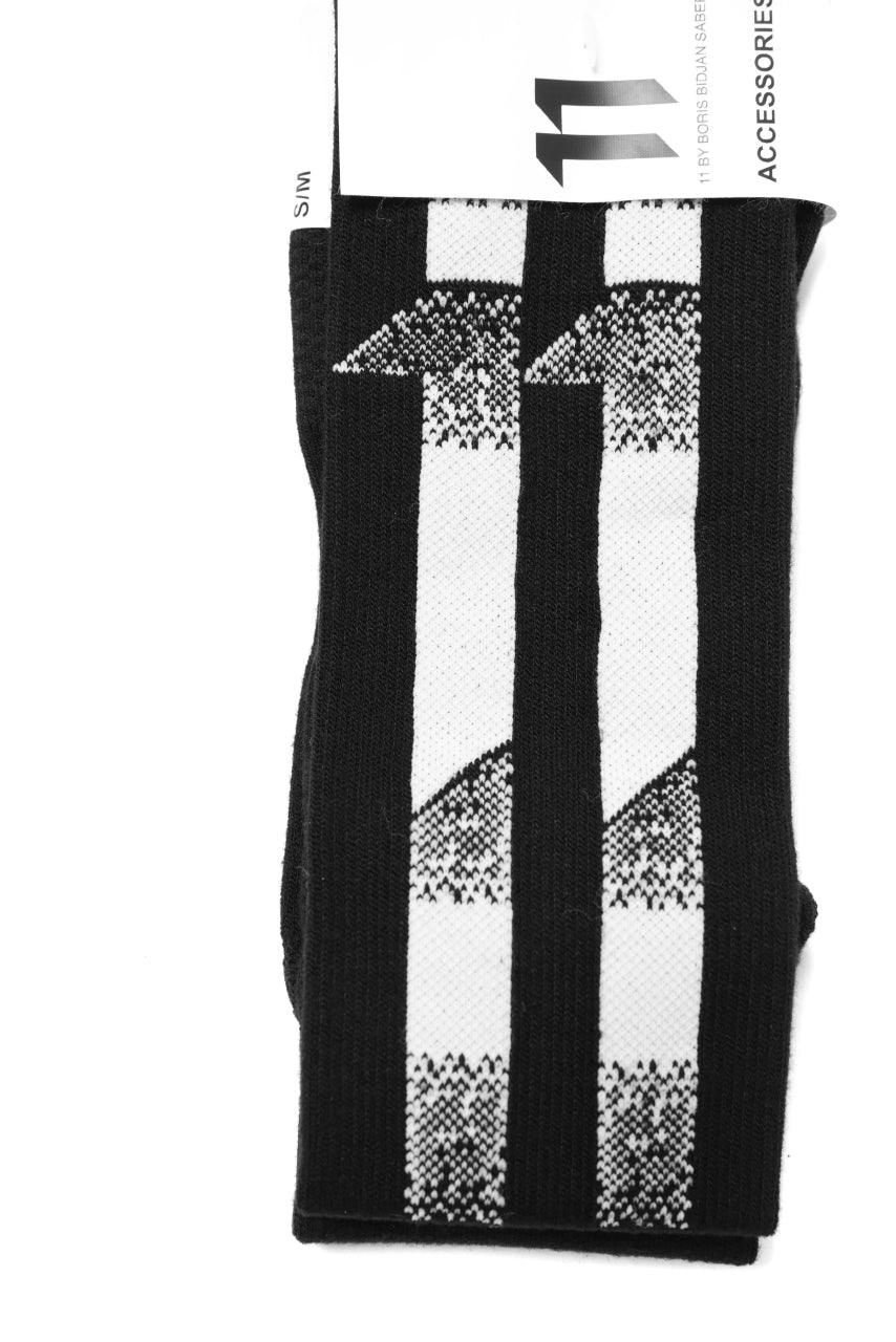 Load image into Gallery viewer, 11 BY BORIS BIDJAN SABERI BLOCK STRIPES SOCKS "SOCKS1B" (BLACK)
