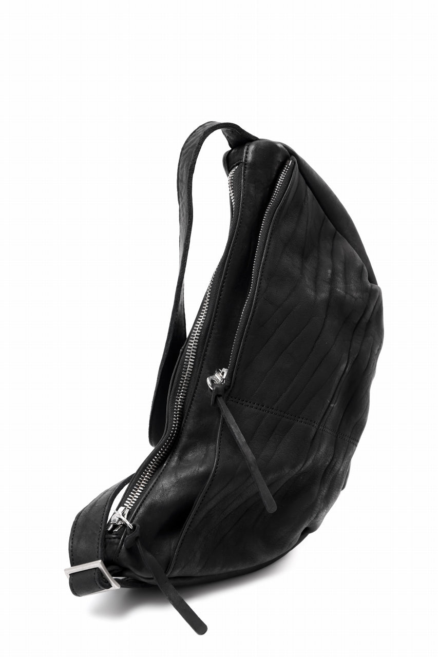 Load image into Gallery viewer, ISAMU KATAYAMA BACKLASH SHOULDER BAG / DOUBLE-SHOULDER OBJECT DYED (BLACK)