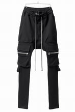画像をギャラリービューアに読み込む, A.F ARTEFACT FLAP ZIP SARROUEL SKINNY PANTS / COTTON SWEAT (BLACK)