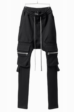 画像をギャラリービューアに読み込む, A.F ARTEFACT FLAP ZIP SARROUEL SKINNY PANTS / COTTON SWEAT (BLACK)