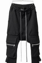 画像をギャラリービューアに読み込む, A.F ARTEFACT FLAP ZIP SARROUEL SKINNY PANTS / COTTON SWEAT (BLACK)