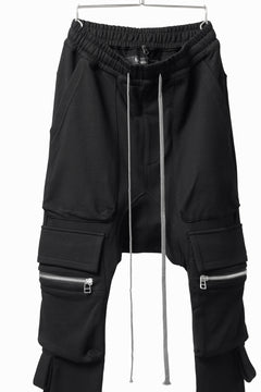 画像をギャラリービューアに読み込む, A.F ARTEFACT FLAP ZIP SARROUEL SKINNY PANTS / COTTON SWEAT (BLACK)