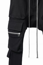 画像をギャラリービューアに読み込む, A.F ARTEFACT FLAP ZIP SARROUEL SKINNY PANTS / COTTON SWEAT (BLACK)