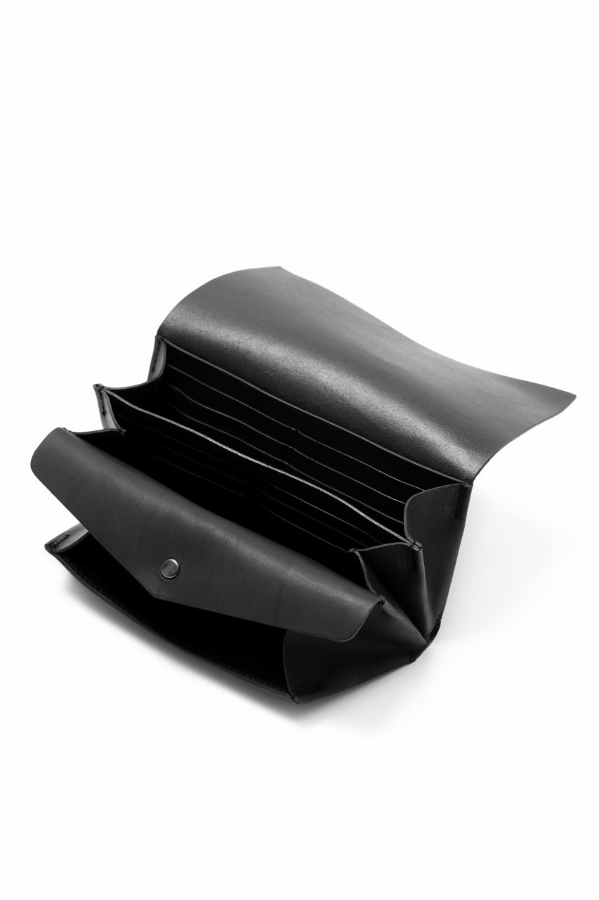Load image into Gallery viewer, ISAMU KATAYAMA BACKLASH LONG FOLD WALLET / GUIDI OILED-CALF (BLACK)