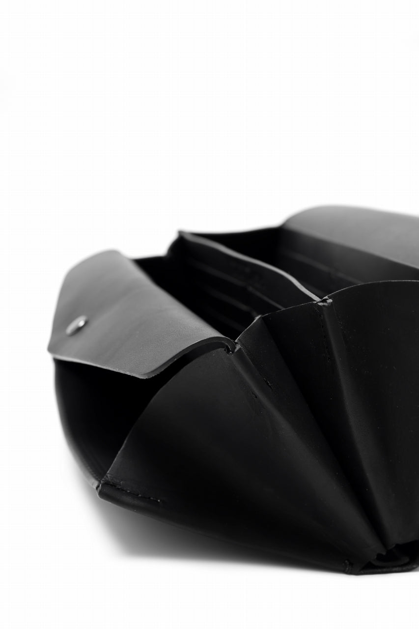 Load image into Gallery viewer, ISAMU KATAYAMA BACKLASH LONG FOLD WALLET / GUIDI OILED-CALF (BLACK)