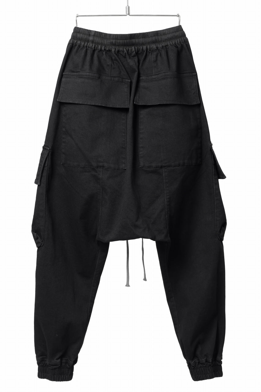 画像をギャラリービューアに読み込む, A.F ARTEFACT EASY SARROUEL CARGO PANTS / HI-STRETCH DENIM (BLACK)