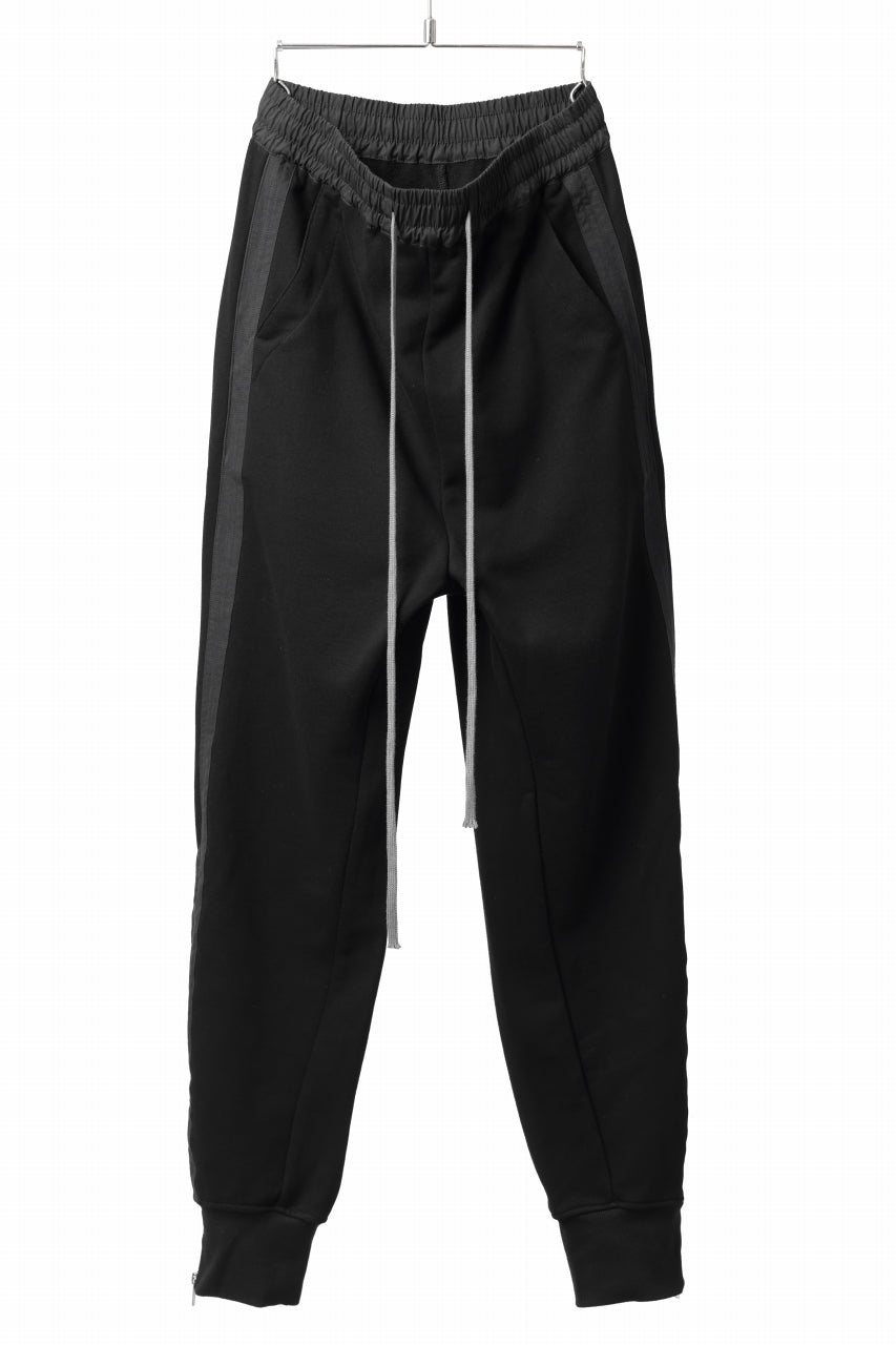 画像をギャラリービューアに読み込む, A.F ARTEFACT ZIPPER CUFF PANTS / COTTON SWEAT (BLACK)