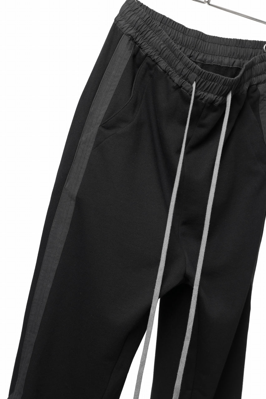 画像をギャラリービューアに読み込む, A.F ARTEFACT ZIPPER CUFF PANTS / COTTON SWEAT (BLACK)