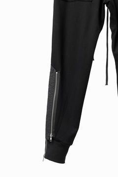 画像をギャラリービューアに読み込む, A.F ARTEFACT ZIPPER CUFF PANTS / COTTON SWEAT (BLACK)