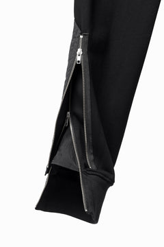 画像をギャラリービューアに読み込む, A.F ARTEFACT ZIPPER CUFF PANTS / COTTON SWEAT (BLACK)