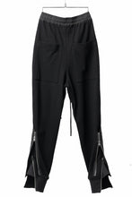 画像をギャラリービューアに読み込む, A.F ARTEFACT ZIPPER CUFF PANTS / COTTON SWEAT (BLACK)