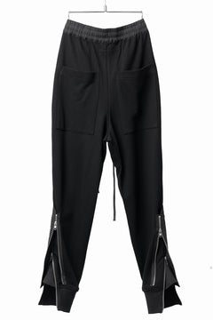 画像をギャラリービューアに読み込む, A.F ARTEFACT ZIPPER CUFF PANTS / COTTON SWEAT (BLACK)