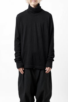 画像をギャラリービューアに読み込む, KLASICA SMOKE SMOOTH TURTLE NECK PULL / JACQUARD KNIT JERSEY (BLACK)