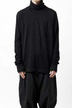 画像をギャラリービューアに読み込む, KLASICA SMOKE SMOOTH TURTLE NECK PULL / JACQUARD KNIT JERSEY (BLACK)