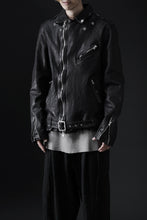 画像をギャラリービューアに読み込む, ISAMU KATAYAMA BACKLASH DOUBLE RIDERS JACKET &quot;RELAX&quot; / GARMENT WASHED JP CALF (BLACK)