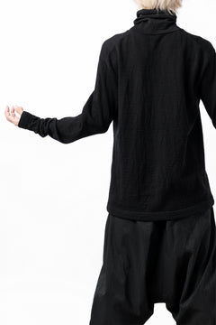 画像をギャラリービューアに読み込む, KLASICA SMOKE SMOOTH TURTLE NECK PULL / JACQUARD KNIT JERSEY (BLACK)