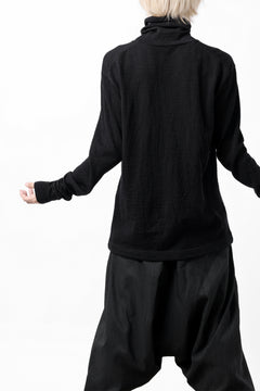 画像をギャラリービューアに読み込む, KLASICA SMOKE SMOOTH TURTLE NECK PULL / JACQUARD KNIT JERSEY (BLACK)