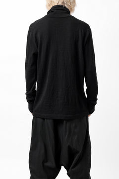 画像をギャラリービューアに読み込む, KLASICA SMOKE SMOOTH TURTLE NECK PULL / JACQUARD KNIT JERSEY (BLACK)