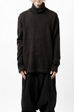 画像をギャラリービューアに読み込む, KLASICA SMOKE SMOOTH TURTLE NECK PULL / JACQUARD KNIT JERSEY (DARK OLIVE)