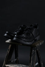 画像をギャラリービューアに読み込む, BORIS BIDJAN SABERI HORSE LEATHER DERBY SHOES / WASHED & HAND-TREATED "SHOE1-SIN" (BLACK)