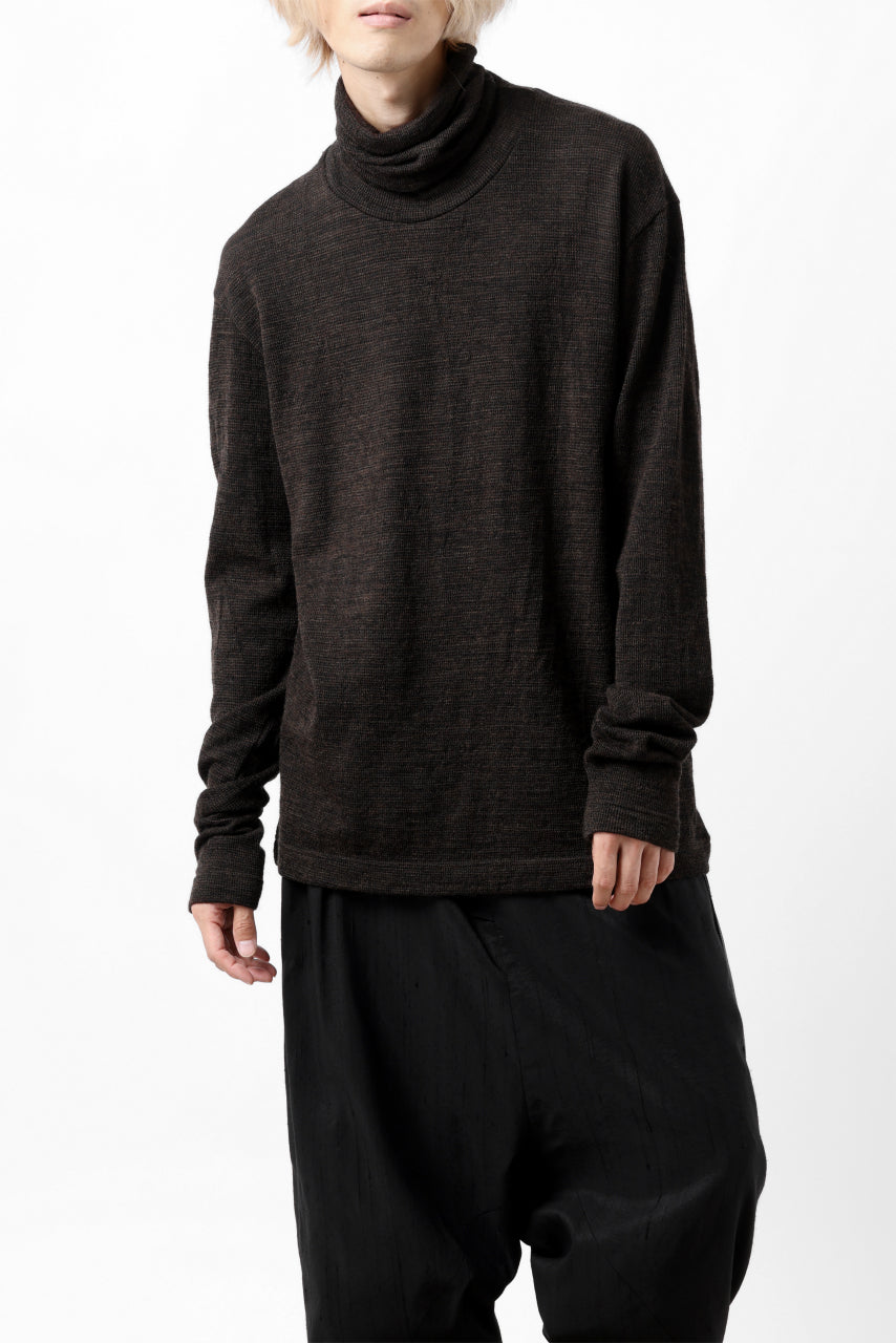 画像をギャラリービューアに読み込む, KLASICA SMOKE SMOOTH TURTLE NECK PULL / JACQUARD KNIT JERSEY (DARK OLIVE)