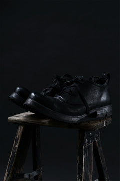 画像をギャラリービューアに読み込む, BORIS BIDJAN SABERI HORSE LEATHER DERBY SHOES / WASHED & HAND-TREATED "SHOE1-SIN" (BLACK)