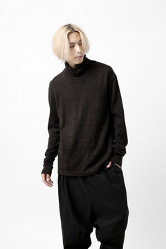 画像をギャラリービューアに読み込む, KLASICA SMOKE SMOOTH TURTLE NECK PULL / JACQUARD KNIT JERSEY (DARK OLIVE)